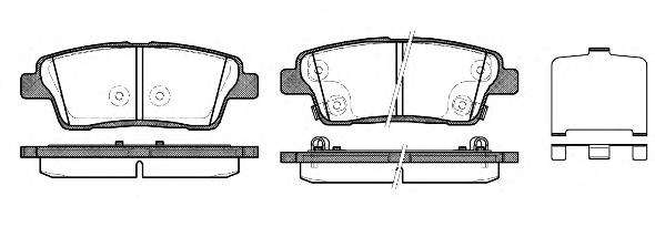 583023MA30 Hyundai/Kia Sapatas do freio traseiras de disco