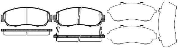 45022TK8A01 Honda Sapatas do freio dianteiras de disco