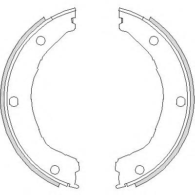 Compre 6749045 Ford Sapatas do freio de estacionamento