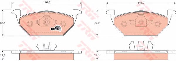 Sapatas do freio dianteiras de disco VAG 6C0698151B preço, a partir de 51,08 USD