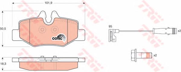 Sapatas do freio traseiras de disco Mercedes A000421621067 preço, a partir de 33,36 USD