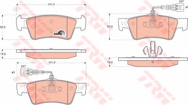 Compre 7L6698451 VAG Sapatas do freio traseiras de disco