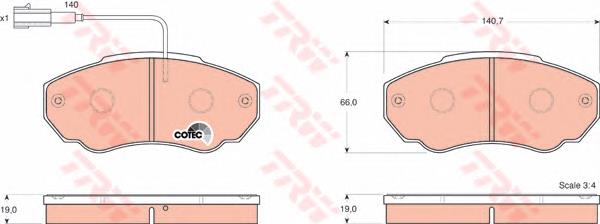 Sapatas do freio dianteiras de disco Open Parts BPA096001