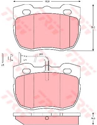 Sapatas do freio dianteiras de disco STC8572 Land Rover