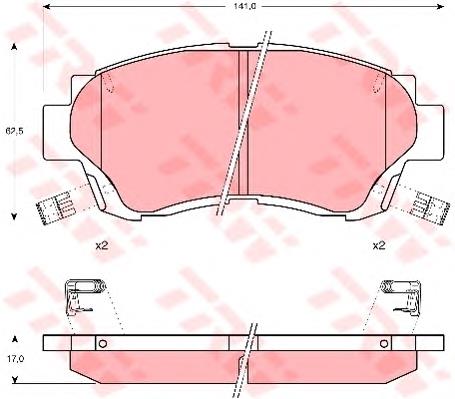 0446533060 Toyota Sapatas do freio dianteiras de disco
