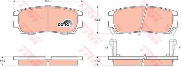 Sapatas do freio traseiras de disco TRW GDB1127 preço, a partir de 22,53 USD