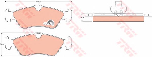 Sapatas do freio traseiras de disco TRW GDB1263 preço, a partir de 29,86 USD