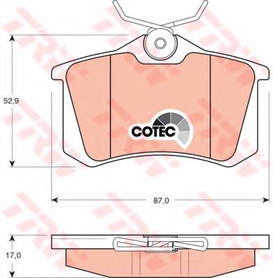 Compre GDB1330 TRW Sapatas do freio traseiras de disco