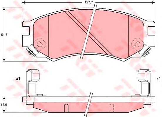410600N685 Nissan/Infiniti Sapatas do freio dianteiras de disco