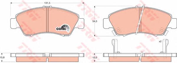 Sapatas do freio dianteiras de disco Honda 45022S04J01