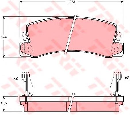 0446633050 Toyota Sapatas do freio traseiras de disco