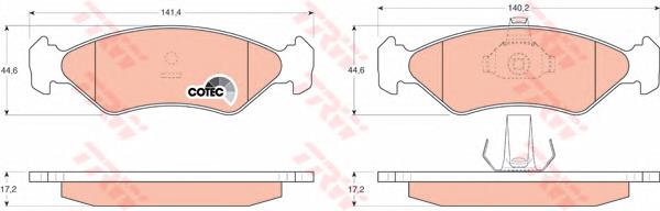 Sapatas do freio dianteiras de disco Japan Parts PA0001AF