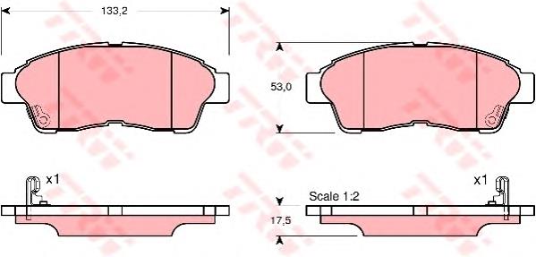 446502020 Toyota Sapatas do freio dianteiras de disco