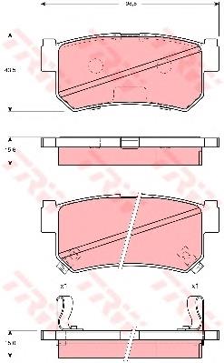 Sapatas do freio traseiras de disco Hyundai/Kia 4841308050