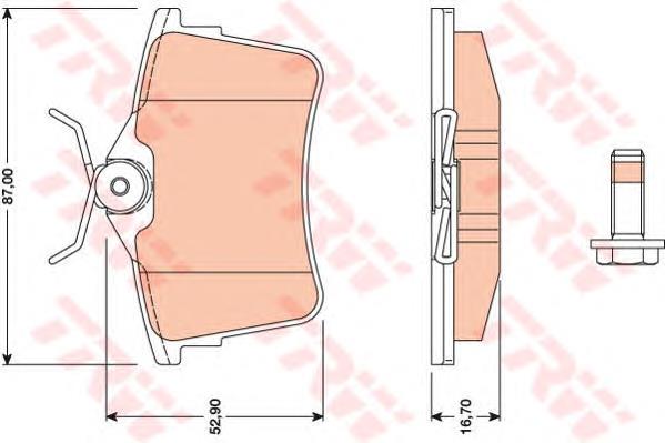 Sapatas do freio traseiras de disco TRW GDB1799 preço, a partir de 32,76 USD