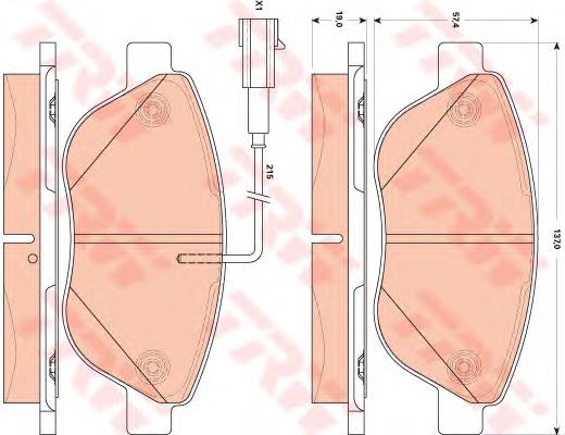Sapatas do freio dianteiras de disco Fiat/Alfa/Lancia 77364919