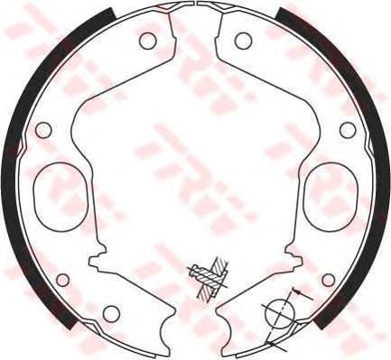 Sapatas do freio de estacionamento TRW GS8695 preço, a partir de 48,92 USD