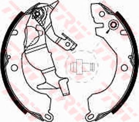 Compre MB534597 Mitsubishi Sapatas do freio traseiras de tambor