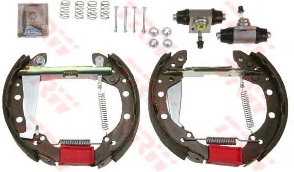 Sapatas do freio traseiras de tambor, montadas com cilindros, kit 0204113591 Bosch
