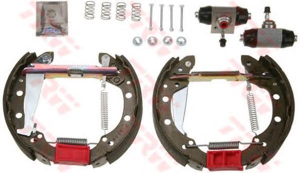 FMK206 Ferodo Sapatas do freio traseiras de tambor, montadas com cilindros, kit