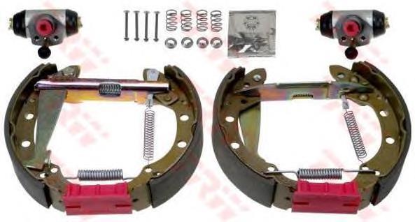 GSK1461 TRW Sapatas do freio traseiras de tambor, montadas com cilindros, kit