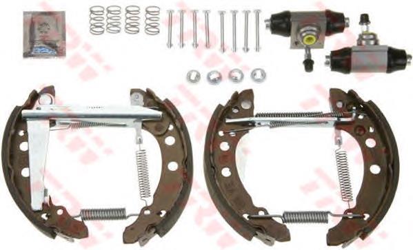 Sapatas do freio traseiras de tambor, montadas com cilindros, kit TRW GSK1501 preço, a partir de 77,89 USD