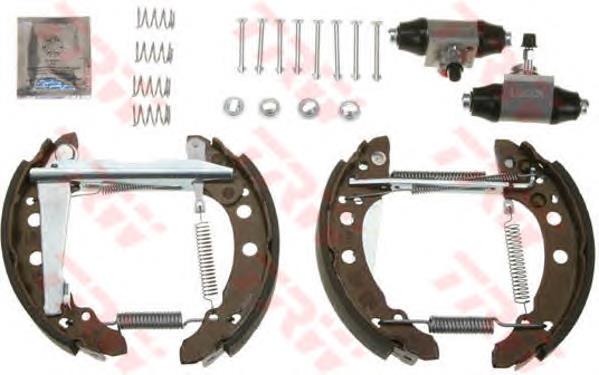 Sapatas do freio traseiras de tambor, montadas com cilindros, kit VALEO 554627 preço, a partir de 95,31 USD