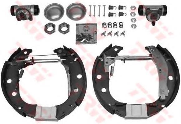 Compre K61069 Brembo Sapatas do freio traseiras de tambor, montadas com cilindros, kit