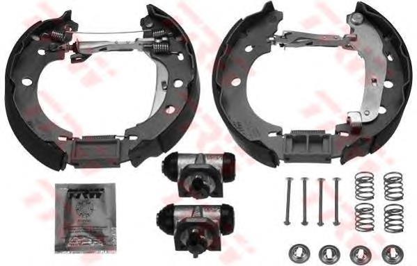 8671016167 Renault (RVI) Sapatas do freio traseiras de tambor, montadas com cilindros, kit