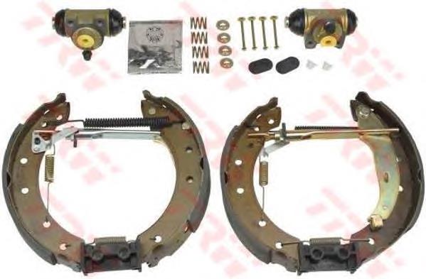 8671014482 Renault (RVI) Sapatas do freio traseiras de tambor, montadas com cilindros, kit