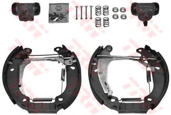 Sapatas do freio traseiras de tambor, montadas com cilindros, kit Girling 5310704 preço, a partir de 92,54 USD