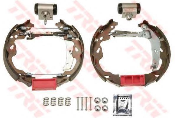GSK1959 TRW Sapatas do freio traseiras de tambor, montadas com cilindros, kit