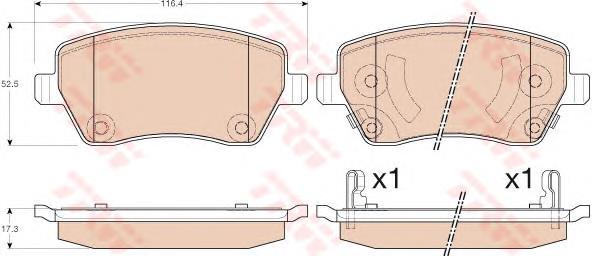 Compre D10601HA7B Nissan/Infiniti Sapatas do freio dianteiras de disco