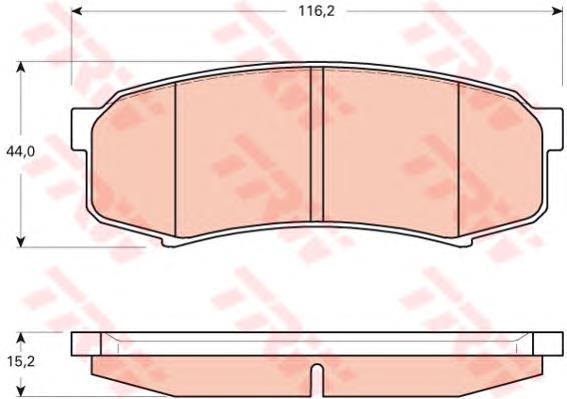 Sapatas do freio traseiras de disco Toyota GDB1182 preço, a partir de 16,18 USD