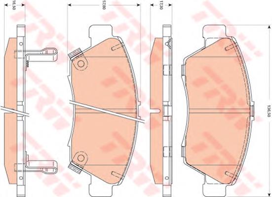 Sapatas do freio dianteiras de disco Honda 45022S5HT00 preço, a partir de 17,77 USD
