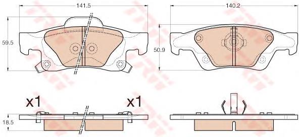 Sapatas do freio traseiras de disco Chrysler 68052386AC preço, a partir de 30,05 USD