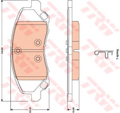 Compre 4605B163 Mitsubishi Sapatas do freio dianteiras de disco