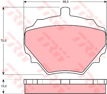 Sapatas do freio traseiras de disco SFP500200 Land Rover
