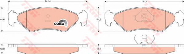 PA0001AF Japan Parts Sapatas do freio dianteiras de disco