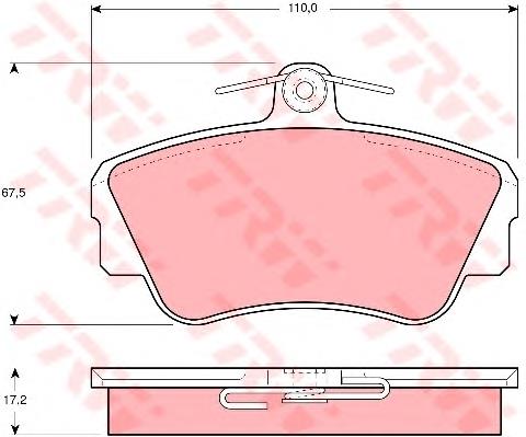 Sapatas do freio dianteiras de disco Brembo P86010