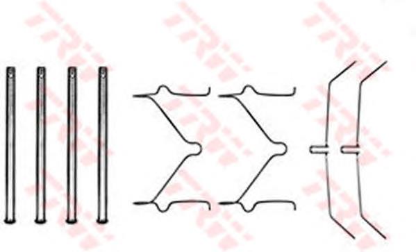 PFK208 TRW Kit de molas de fixação de sapatas de disco dianteiras