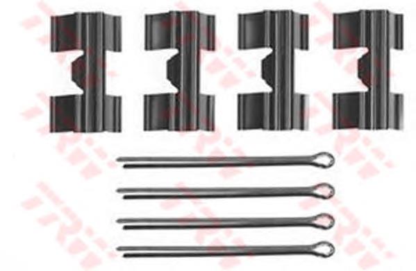  Kit de molas de fixação de sapatas de disco dianteiras Ford Transit III plataforma a bordo (V) (1977 - 1986) III