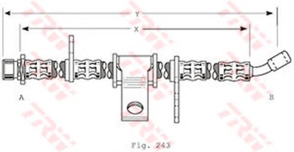 T28071 Brembo Mangueira do freio dianteira esquerda