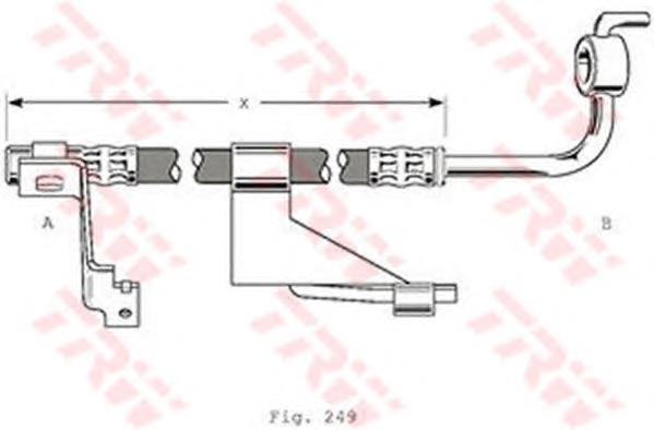 Mangueira do freio dianteira esquerda Ford 97AG2078DA preço, a partir de 23,82 USD