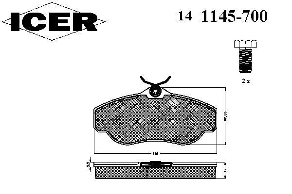 Sapatas do freio dianteiras de disco SFP500120 Land Rover