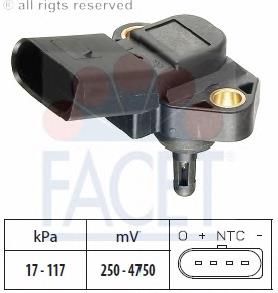 99060120601 Vika Sensor de pressão no coletor de admissão, MAP