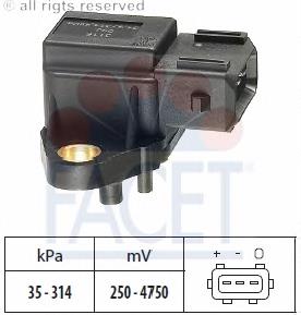 718222450 Pierburg Sensor de pressão no coletor de admissão, MAP