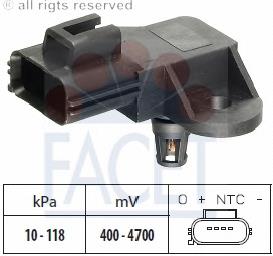 XS6F9F479AB Ford Sensor de pressão no coletor de admissão, MAP