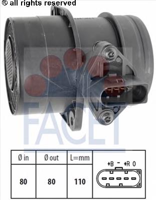 0986284007 VAG Sensor de fluxo (consumo) de ar, medidor de consumo M.A.F. - (Mass Airflow)