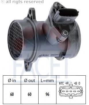 Sensor de fluxo (consumo) de ar, medidor de consumo M.A.F. - (Mass Airflow) Suzuki 0281002619 preço, a partir de 55,19 USD